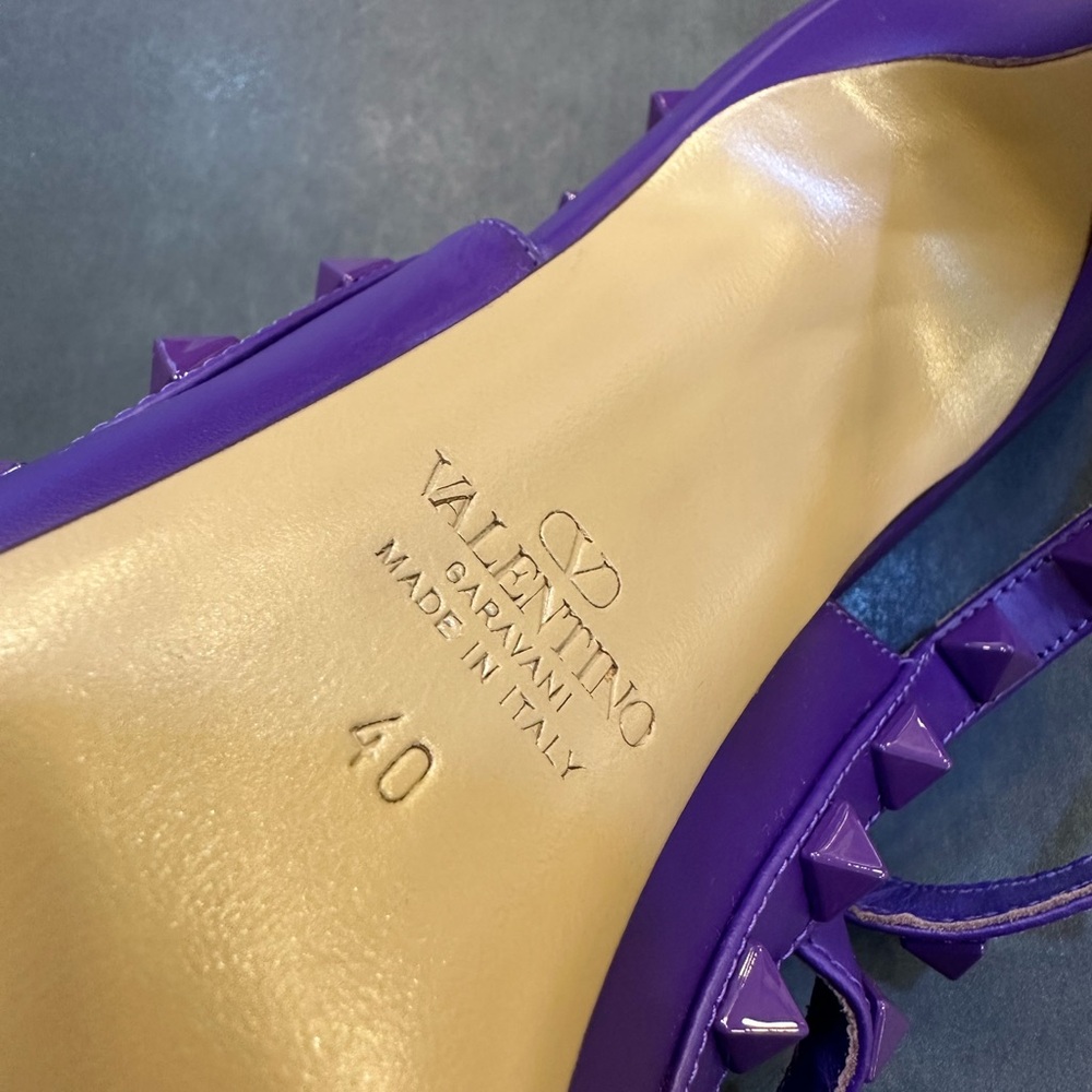 Valentino Purple Rockstuds  Heels Size 40 - Picture 7 of 12